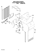 AIR FLOW PARTS Diagram and Parts List for GD5YHAXTQ01  Whirlpool Refrigerator