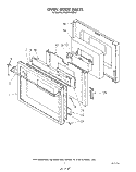 OVEN DOOR , LIT/OPTIONAL Diagram and Parts List for KEBS146SBL1  KitchenAid Wall Oven