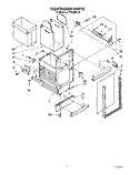 CONTAINER Diagram and Parts List for JJTF8500XLP5  Whirlpool Trash Compactor
