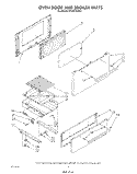 OVEN DOOR AND BROILER Diagram and Parts List for SF3001SRW5  Whirlpool Range