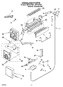 ICEMAKER PARTS Diagram and Parts List for KBRV36FPM01  KitchenAid Refrigerator