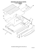 DRAWER AND RACK PARTS Diagram and Parts List for KERS306BSS0  KitchenAid Range