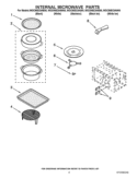 INTERNAL MICROWAVE PARTS Diagram and Parts List for WOC95EC0AH00  Whirlpool Microwave Oven Combo