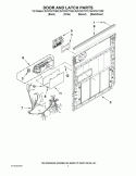DOOR AND LATCH PARTS Diagram and Parts List for DU1010XTXT2  Whirlpool Dishwasher