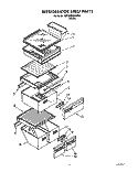 REFRIGERATOR SHELF Diagram and Parts List for 6ED22RQXWW00  Whirlpool Refrigerator