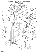 CONTROLS AND REAR PANEL Diagram and Parts List for SAWS900JQ0  Whirlpool Washer
