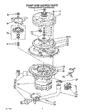 PUMP AND MOTOR Diagram and Parts List for KUDB220T3  KitchenAid Dishwasher
