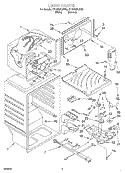 LINER Diagram and Parts List for ET18NMXJN00  Whirlpool Refrigerator