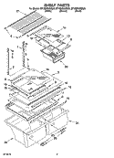 SHELF PARTS, OPTIONAL PARTS (NOT INCLUDED) Diagram and Parts List for ET1MHKXMB05  Whirlpool Refrigerator