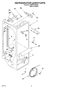 REFRIGERATOR LINER Diagram and Parts List for 3XED5SHQKQ00  Whirlpool Refrigerator