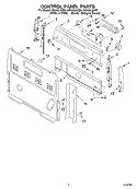 CONTROL PANEL Diagram and Parts List for GR460LXKP0  Whirlpool Range