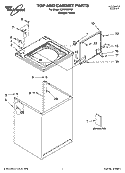 TOP AND CABINET PARTS Diagram and Parts List for LSR7333PQ1  Whirlpool Washer