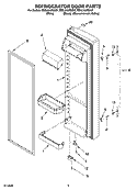 REFRIGERATOR DOOR PARTS Diagram and Parts List for ES5LHAXSQ01  Whirlpool Refrigerator