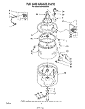 TUB AND BASKET Diagram and Parts List for LA5300XMW1  Whirlpool Washer