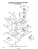 MAGNETRON AND AIR FLOW Diagram and Parts List for MW8600XL2  Whirlpool Microwave