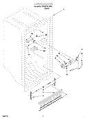 LINER Diagram and Parts List for EV200FXGW03  Whirlpool Freezer