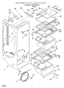 REFRIGERATOR LINER Diagram and Parts List for 7ED20TQXFW02  Whirlpool Refrigerator