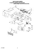 AIR FLOW PARTS Diagram and Parts List for MH1160XSD0  Whirlpool Microwave