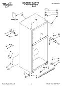 CABINET PARTS Diagram and Parts List for 8ET8FTKXKT06  Whirlpool Refrigerator