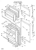 DOOR Diagram and Parts List for TT14DKXEW16  Estate Refrigerator