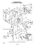 CABINET Diagram and Parts List for GCG2901XSN0  Whirlpool Dryer