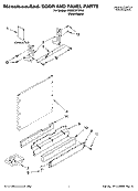 DOOR AND PANEL PARTS Diagram and Parts List for KUDS03FTPA0  KitchenAid Dishwasher