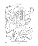 TUB , LITERATURE AND OPTIONAL Diagram and Parts List for GDU8700XT0  Whirlpool Dishwasher