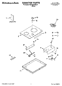 COOKTOP PARTS, MISCELLANEOUS PARTS Diagram and Parts List for KECC056RBL00  KitchenAid Cooktop