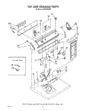 TOP AND CONSOLE , LITERATURE AND OPTIONAL Diagram and Parts List for LG7001XSW0  Whirlpool Dryer