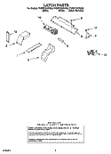 LATCH PARTS Diagram and Parts List for YKEMC307KS03  KitchenAid Microwave Oven Combo
