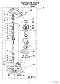 GEARCASE PARTS, OPTIONAL PARTS (NOT INCLUDED) Diagram and Parts List for 1CWTW5300SQ0  Whirlpool Washer