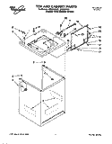 TOP AND CABINET Diagram and Parts List for LSR8300EQ0  Whirlpool Washer