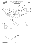 TOP AND CABINET, LITERATURE Diagram and Parts List for LSR8233JT1  Whirlpool Washer