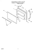 FREEZER DOOR Diagram and Parts List for RT18AKXHW00  Roper Refrigerator
