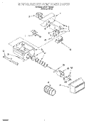 MOTOR AND ICE CONTAINER Diagram and Parts List for 3XART705G00  Whirlpool Refrigerator