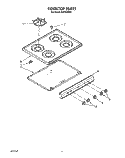COOKTOP Diagram and Parts List for FGP320VL1  Whirlpool Range
