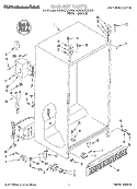 CABINET Diagram and Parts List for 4KSRS27QDA00  KitchenAid Refrigerator