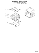 INTERNAL OVEN Diagram and Parts List for RBD276PDQ12  Whirlpool Wall Oven