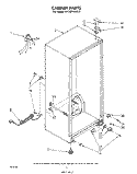 CABINET Diagram and Parts List for EV130FXKW3  Whirlpool Freezer