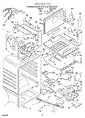 LINER Diagram and Parts List for 3ET22DKXFW00  Whirlpool Refrigerator