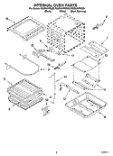 INTERNAL OVEN PARTS Diagram and Parts List for KGSI901PSS00  KitchenAid Range