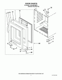 DOOR PARTS Diagram and Parts List for KURG24RWBS21  KitchenAid Refrigerator