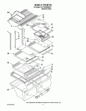 SHELF PARTS Diagram and Parts List for W1TXEMMWS01  Whirlpool Refrigerator