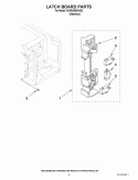 LATCH BOARD PARTS Diagram and Parts List for KCMS2055SSS2  KitchenAid Microwave