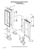 REFRIGERATOR DOOR PARTS Diagram and Parts List for GX5FHTXVY08  Whirlpool Refrigerator