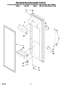 REFRIGERATOR DOOR PARTS Diagram and Parts List for KSRL25FRWH04  KitchenAid Refrigerator