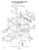 CABINET AND STIRRER Diagram and Parts List for MW8700XL2  Whirlpool Microwave