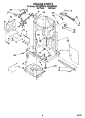 FRAME PARTS Diagram and Parts List for KUCS02FRSS0  KitchenAid Trash Compactor