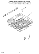 UPPER RACK AND TRACK PARTS Diagram and Parts List for DU1055XTST0  Whirlpool Dishwasher