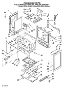 CHASSIS PARTS Diagram and Parts List for GS563LXSQ1  Whirlpool Range